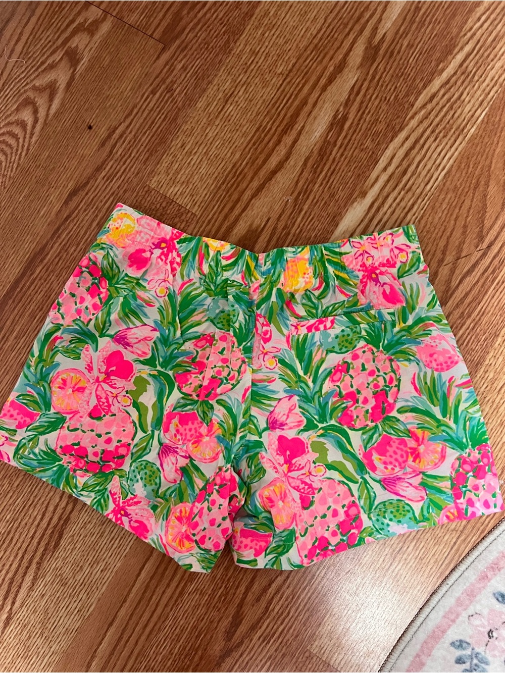 Lilly Pulitzer Pink Tropical Floral Print Bermuda Shorts